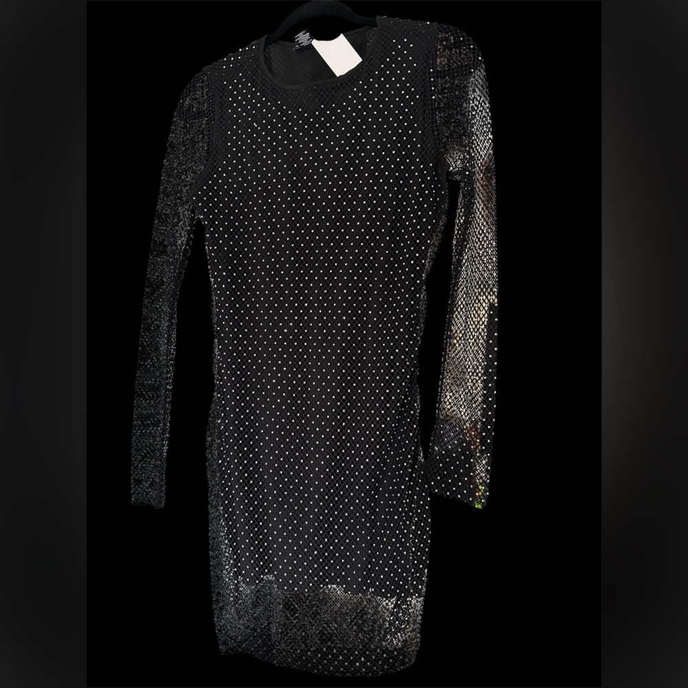 Rhinestones dress black XS